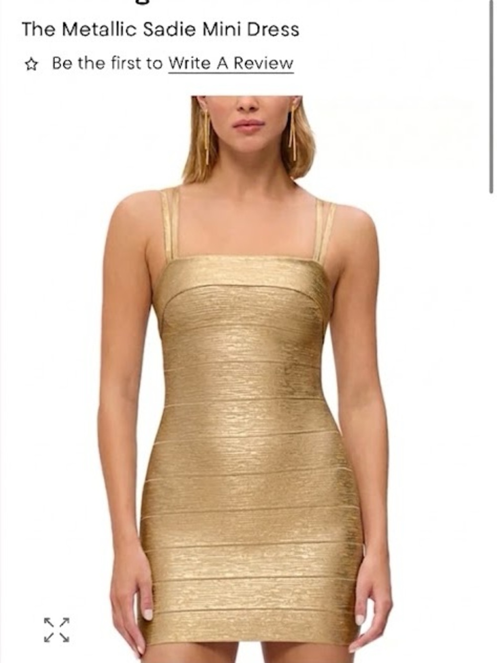 Herve Leger Metallic Bandage Mini Dress